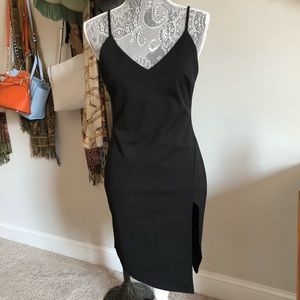 Black mini dress. Great for parties!
